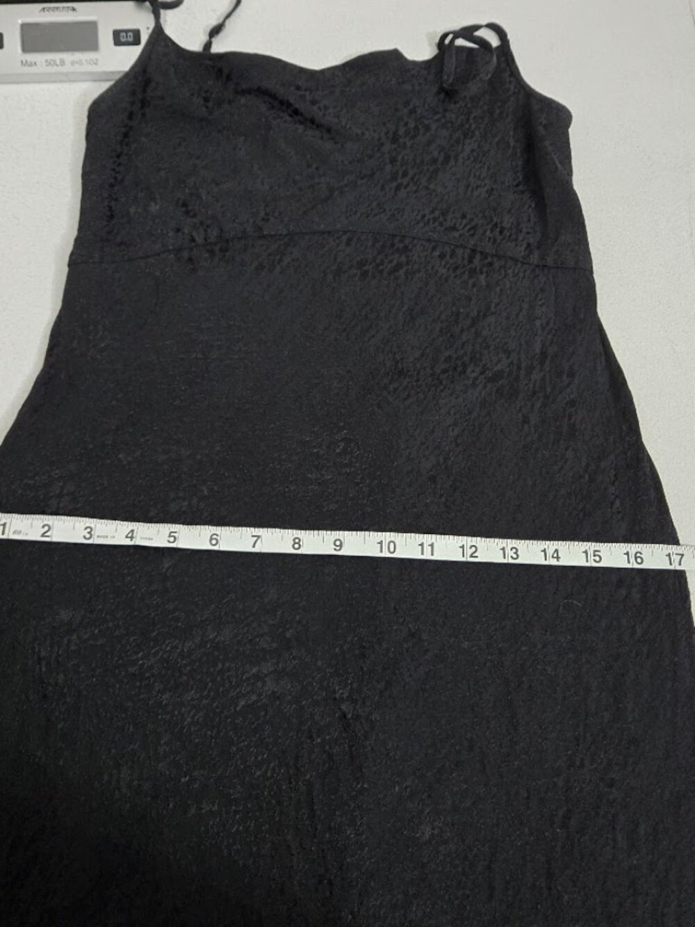 Anthropologie Amelie Jacquard Slip Midi Dress Size 4 Cowl Neck Slit Party Event - Picture 11 of 14